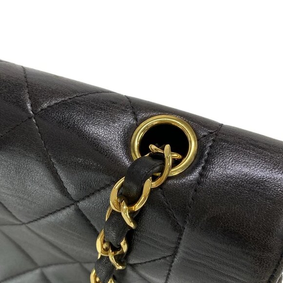 Auth CHANEL Diana Flap Matelasse A01165 Black Lambskin Shoulder Bag - Picture 10 of 16